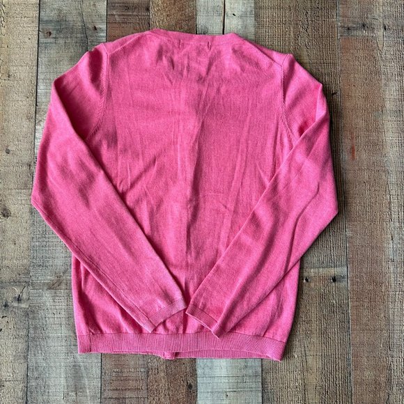 Pink Button-Up Cardigan Sweater Long Sleeve Womens Medium Boden Cotton Blend - Picture 6 of 6